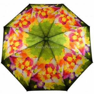 Зеленый зонт с цветами Zicco, автомат, арт.2240-6